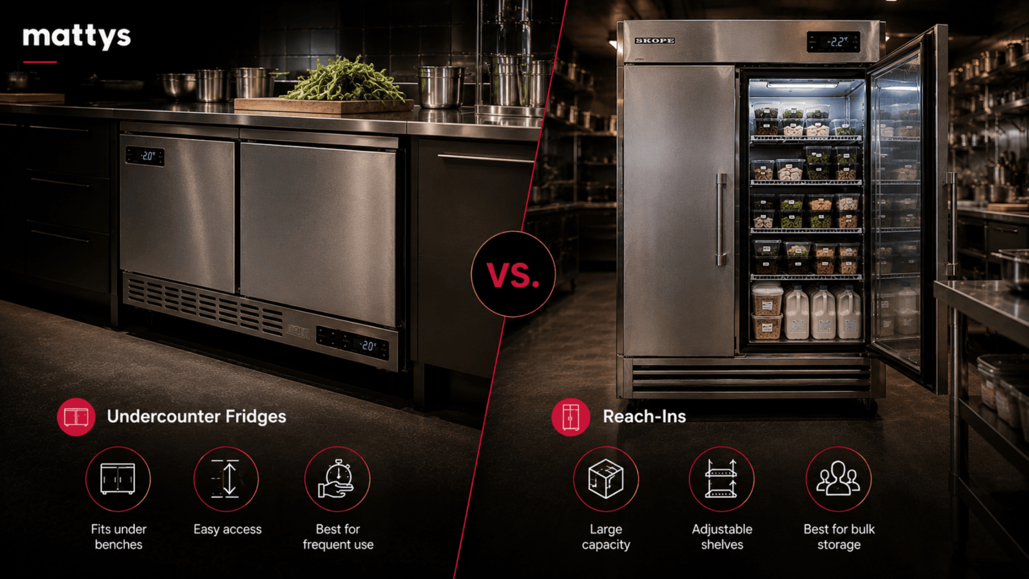 Undercounter Fridges vs. Reach-Ins: Which Is Right for Your Kitchen? Mattys