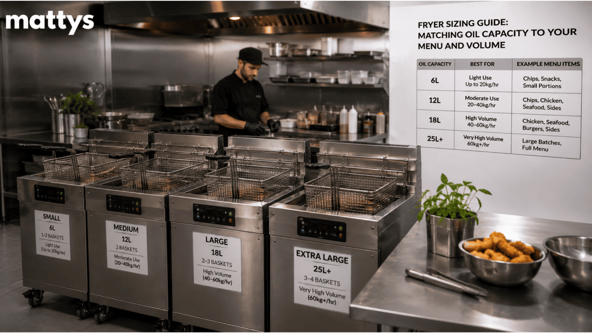 Fryer Sizing Guide: Matching Oil Capacity to Your Menu and Volume