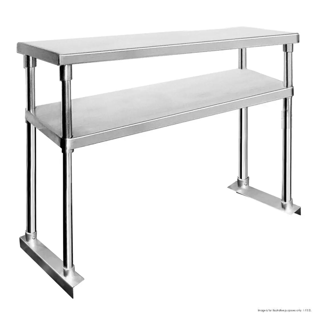 Stainless Steel & Shelving F.E.D. Modular systems Double Tier Workbench Overshelf 1200WBO2 Mattys