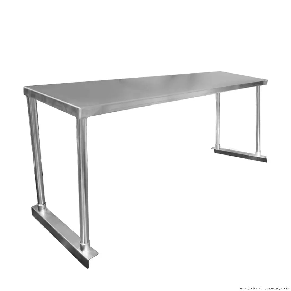 Stainless Steel & Shelving F.E.D. Modular systems Single Tier Workbench Overshelf 1500WBO1 Mattys