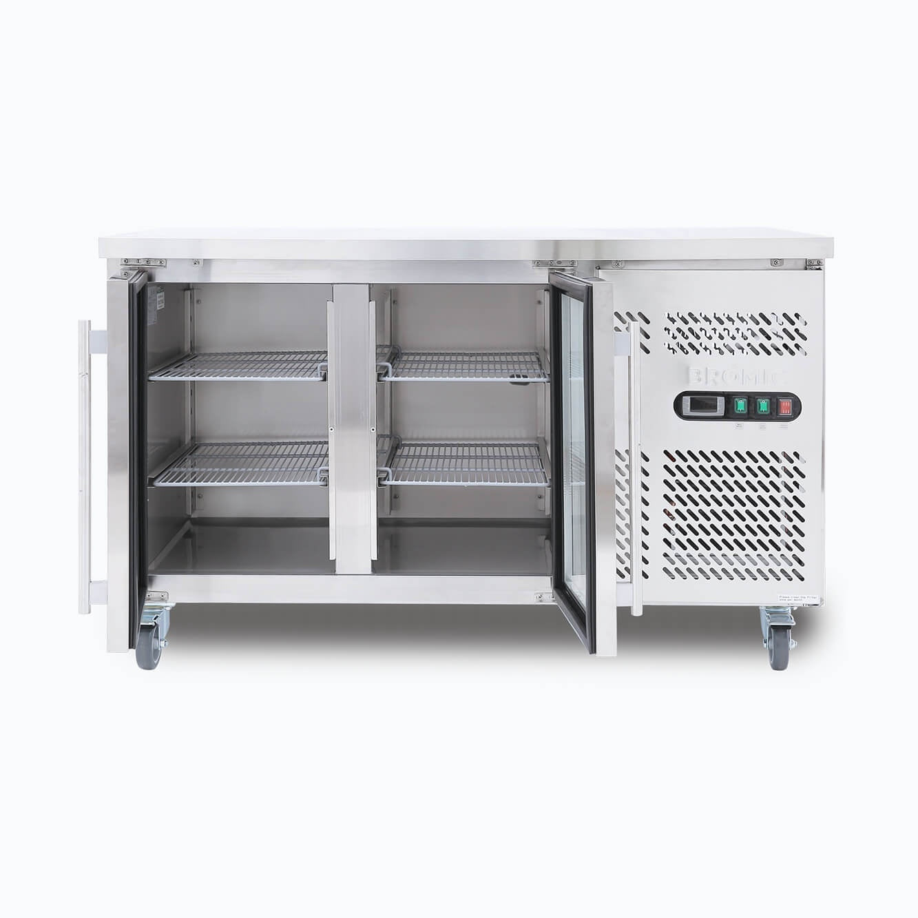 Bromic Under Bench Display Fridge - 282L - 2 Doors - Glass 3735213-NR