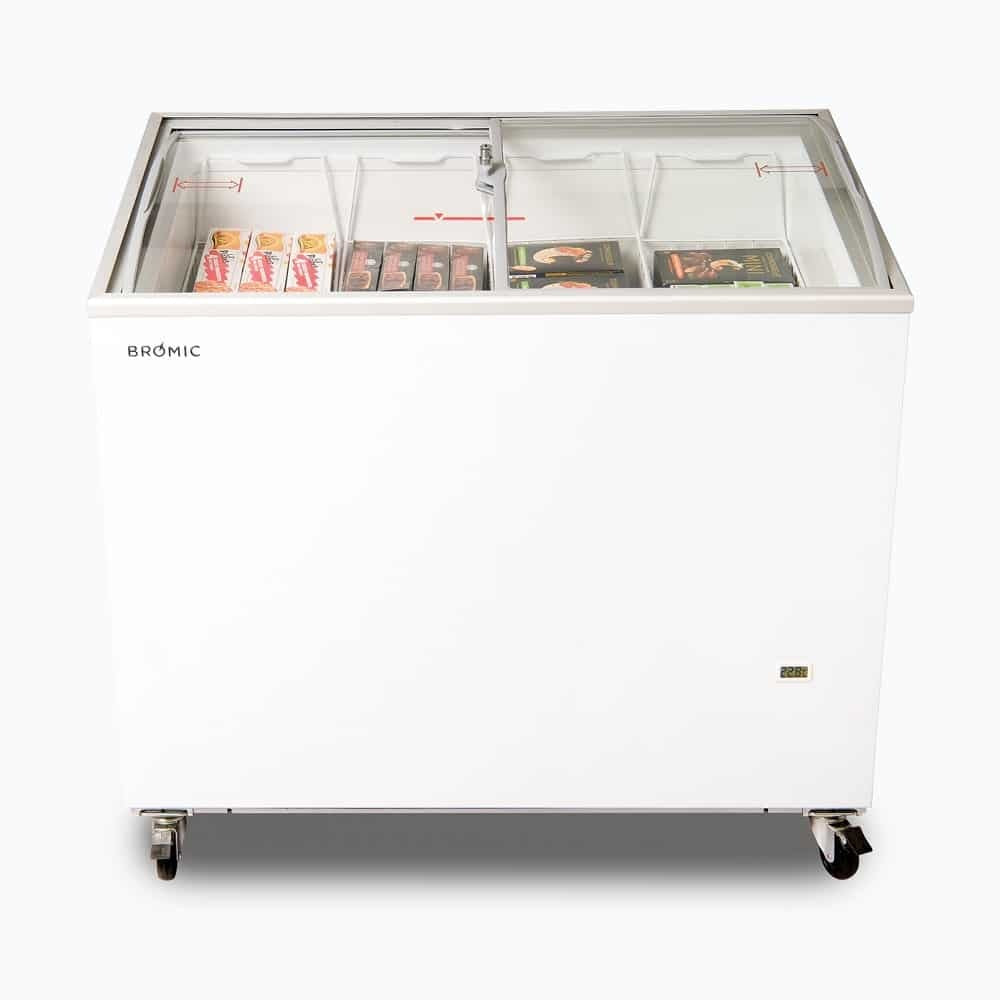 Bromic Display Chest Freezer - 264L - Curved Glass Top 3735302-NR