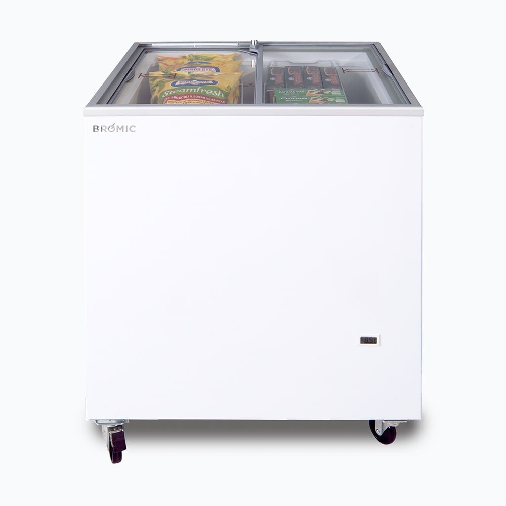 Bromic Display Chest Freezer - 191L - Flat Glass Top 3735308-NR