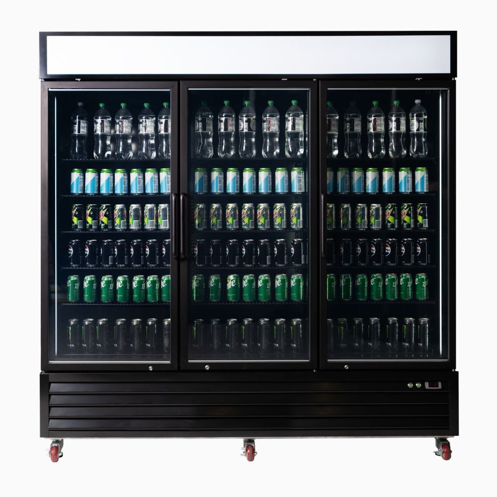 Bromic Upright Display Fridge 1980L - 3 Door - Flat Glass - Lightbox 3736262-NR