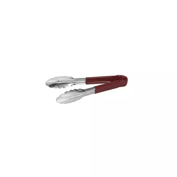 brand-trenton Trenton - Colour Coded Tong PVC Coated Handle 230mm Brown Stainless Steel, One Piece - 48009-BN Trenton