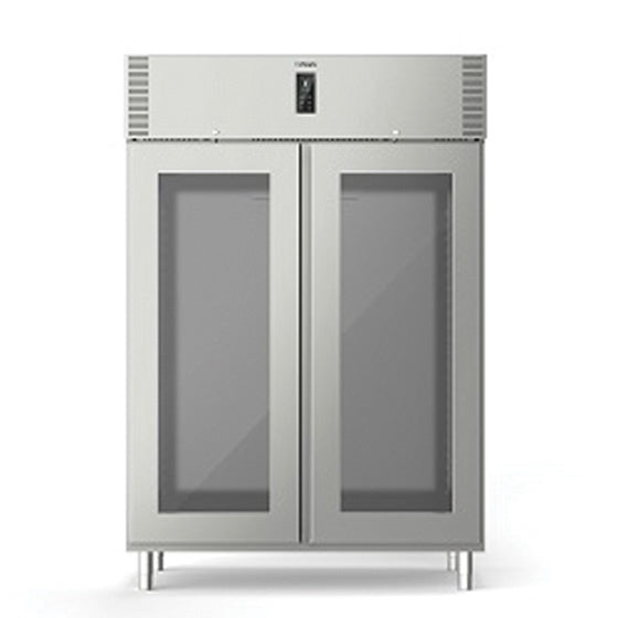 Polaris A140 BTV 1085L CAPACITY TWO GLASS DOOR REFRIGERATED CABINET | SELF CONTAINED | -15°C TO -20°C