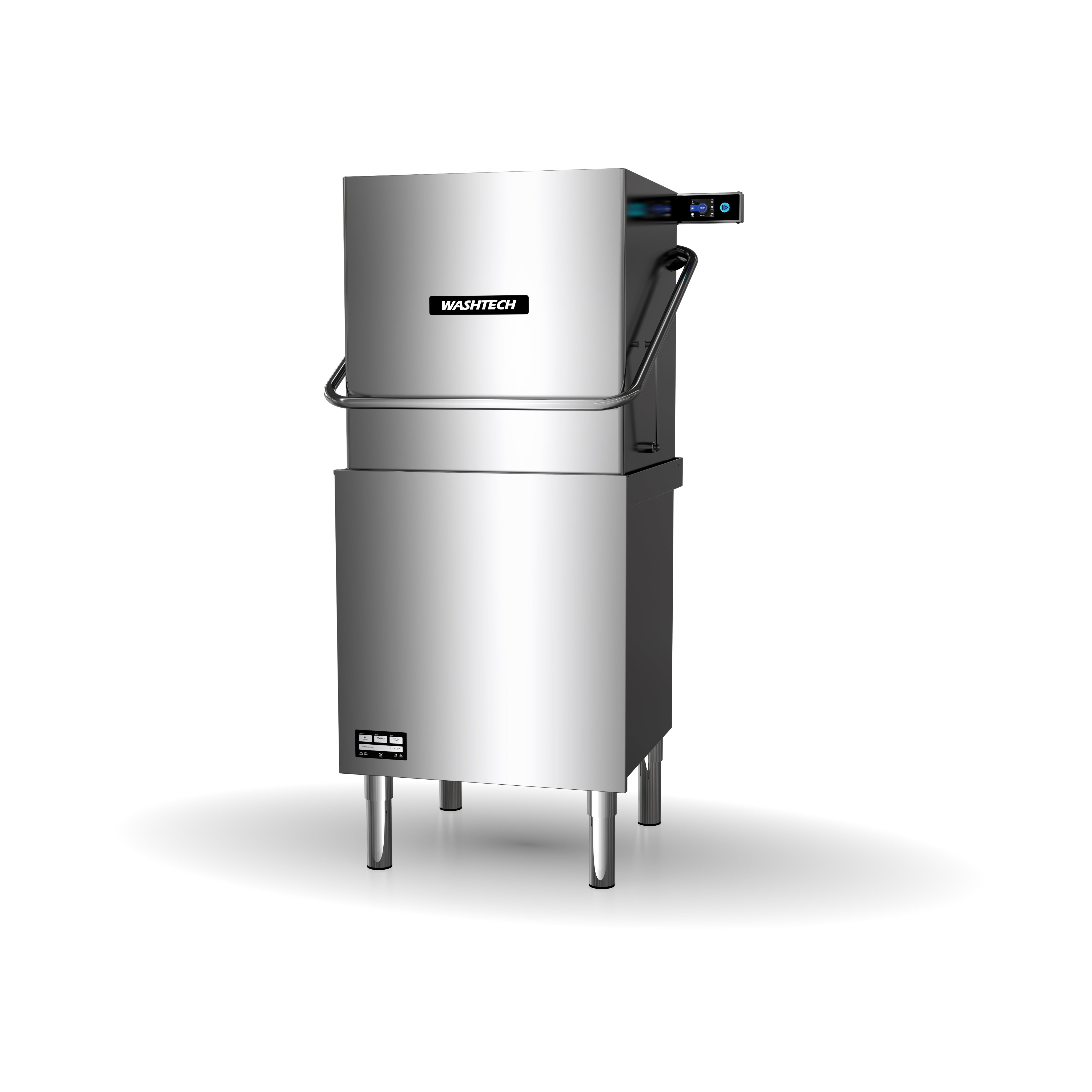 Washtech Professional High Capacity Passthrough Dishwasher 600mm Rack AL