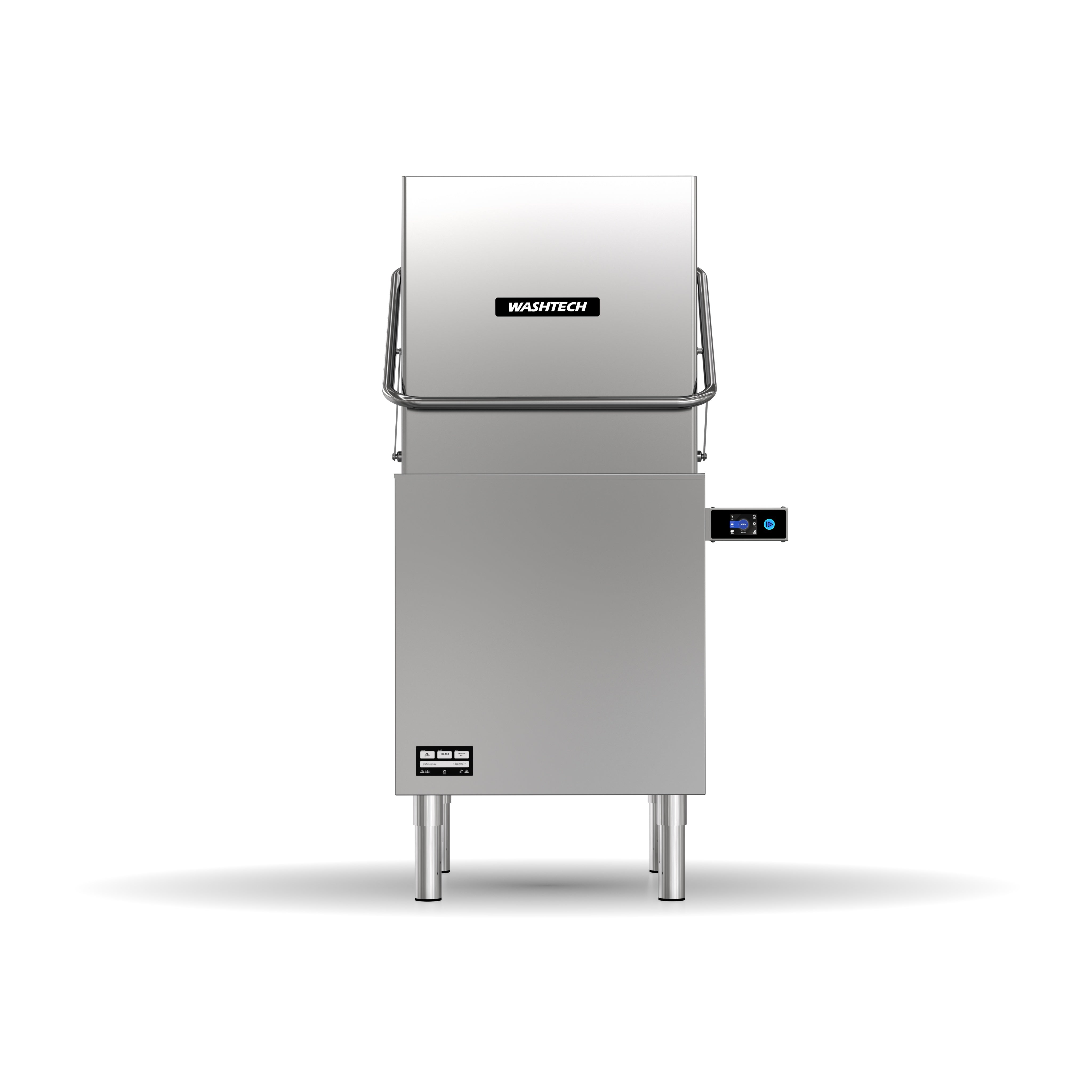 Washtech Professional High Capacity Passthrough Dishwasher 600mm Rack AL