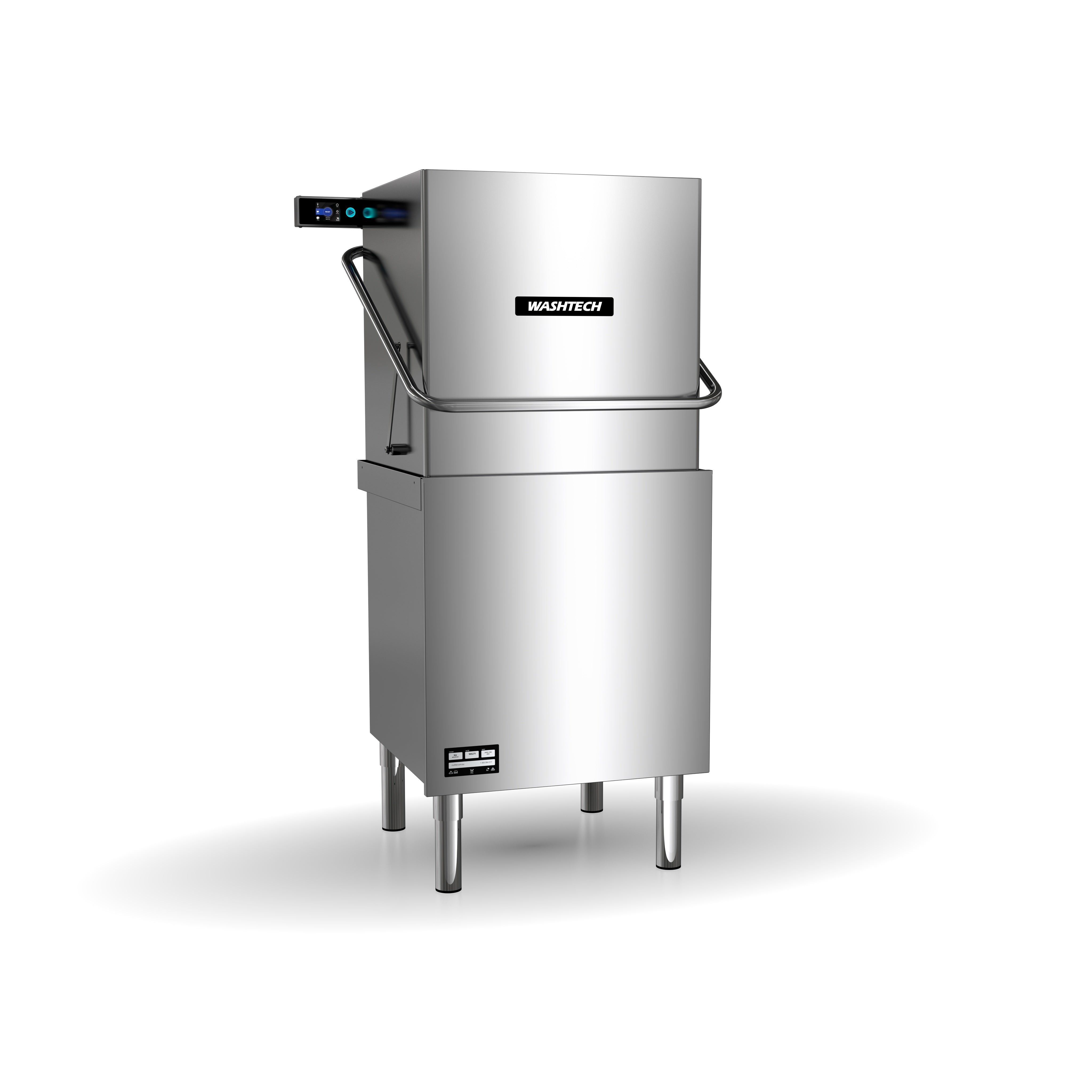 Washtech Professional High Capacity Passthrough Dishwasher 600mm Rack AL
