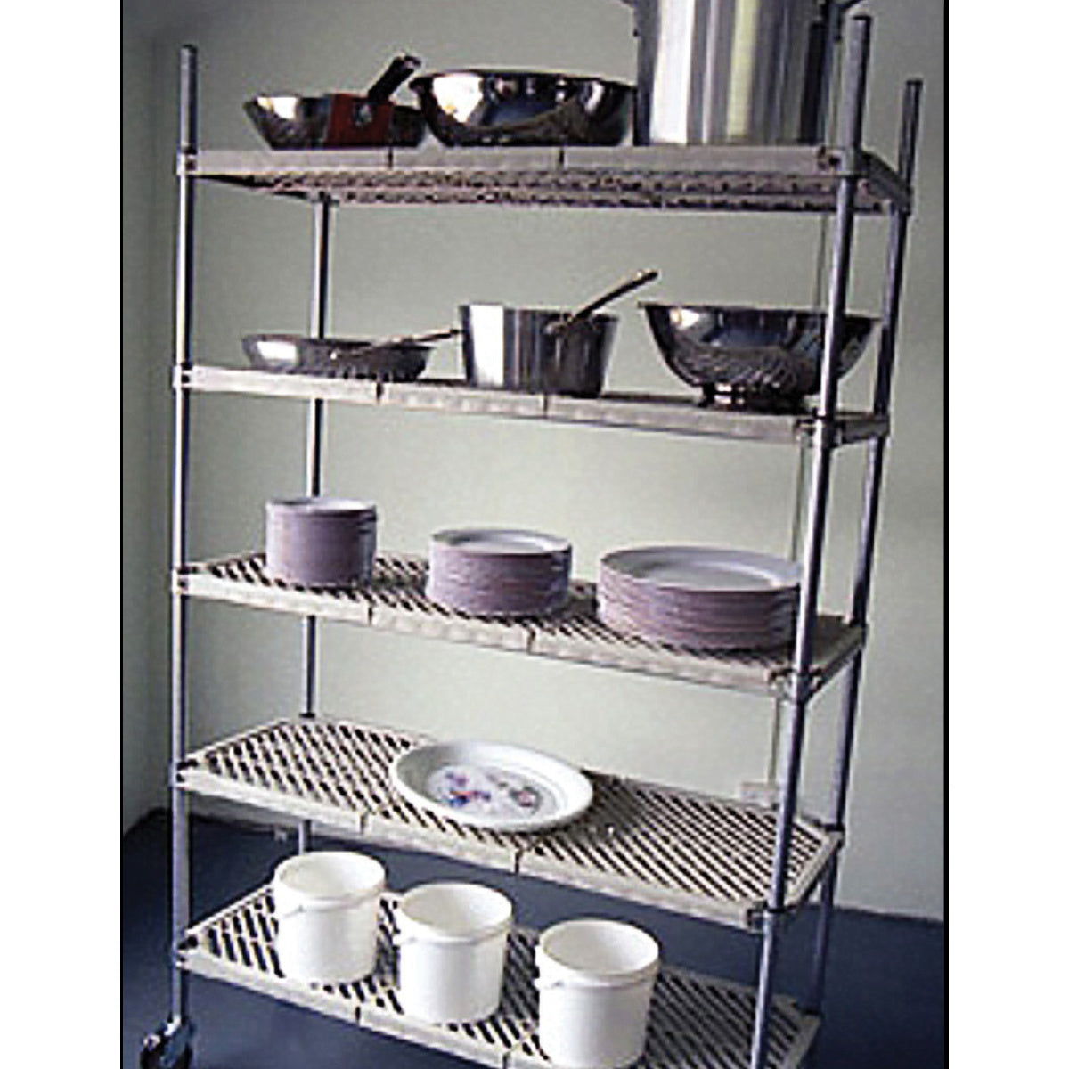 Atlas | APM24487EPL5 | 5 Shelf Plastic Mat Add-On Shelving Kit - 1220mmX610mm Mattys