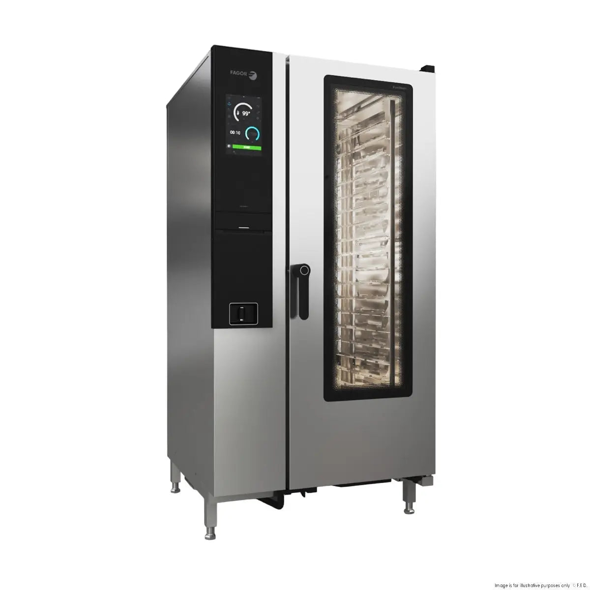 F.E.D. APW-201GRLWS Fagor Ikore 20 Tray Advanced Boiler Gas Combi Oven