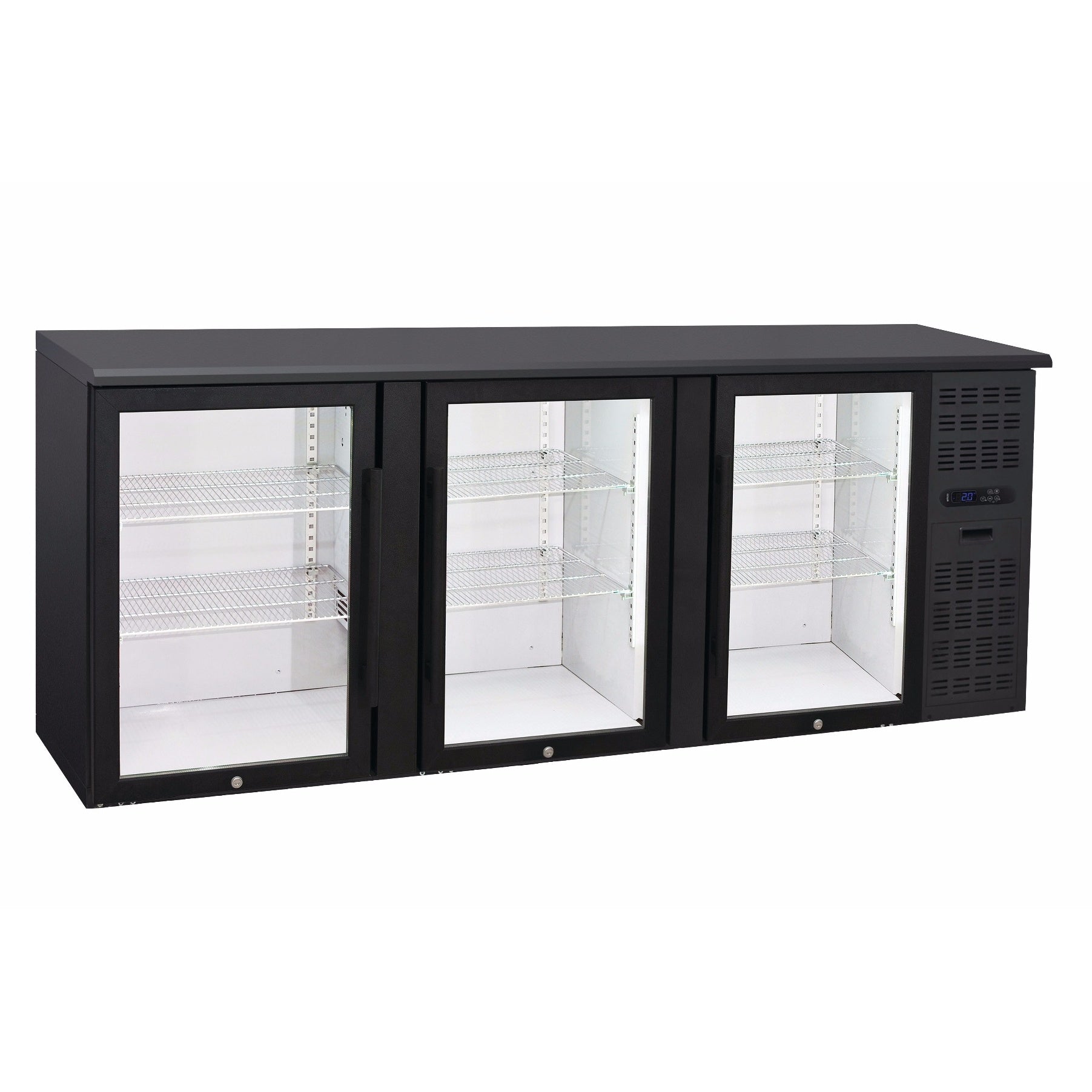 Anvil Three Door Glass Backbar Fridge - BBZ0300 Mattys