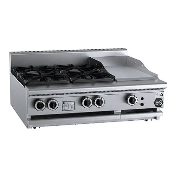 Cook Tops B+S COMMERCIAL KITCHENS - Combination -BT-SB4-GRP3BM - BT-SB4-GRP3BM Mattys