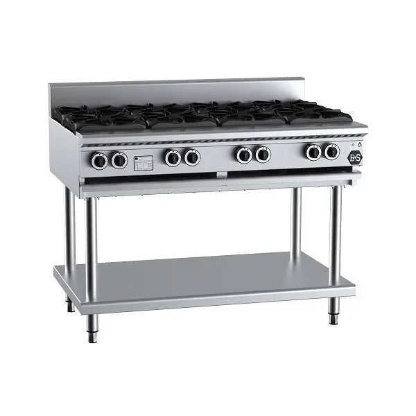 Cook Tops B+S Black Gas Eight Burner Boiling on Leg Stand - BT-SB8 Mattys