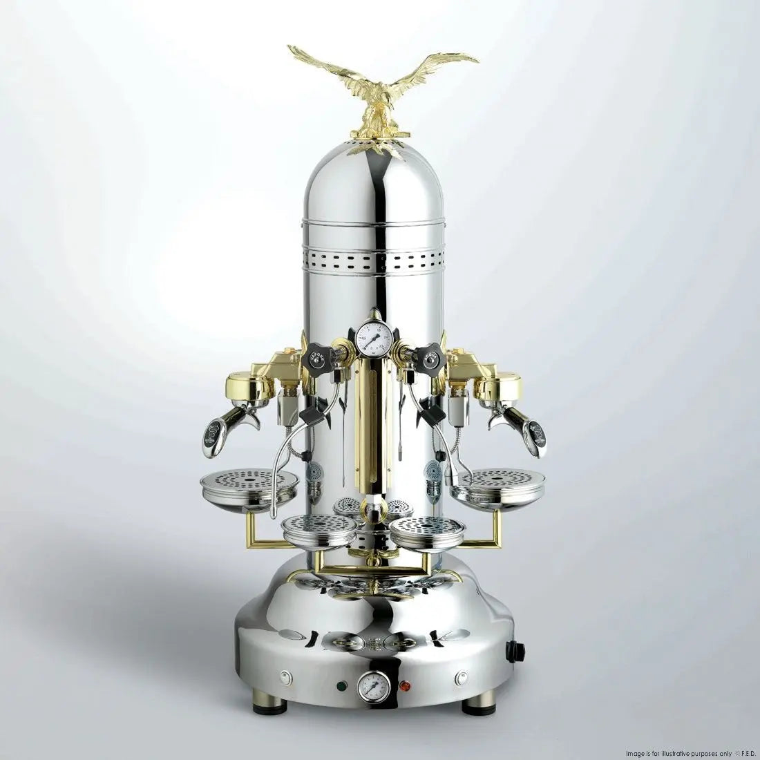 F.E.D. Bezzera Silver Classic 2 Group Espresso Coffee Machine BZEAGLEC2E Mattys