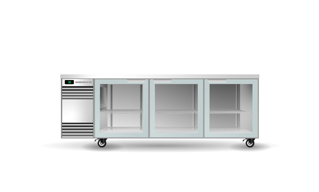 SKOPE BackBar 3 Glass Swing Door CounterLine Fridge CL.3.GSW - White SKOPE