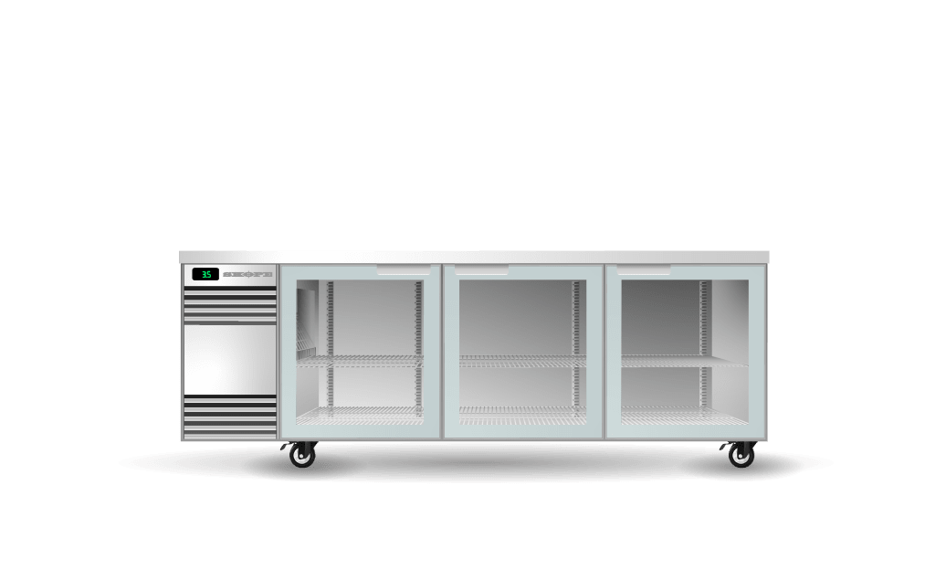 SKOPE BackBar 3 Glass Swing Door SlimLine Fridge SL.3.GSW - White SKOPE
