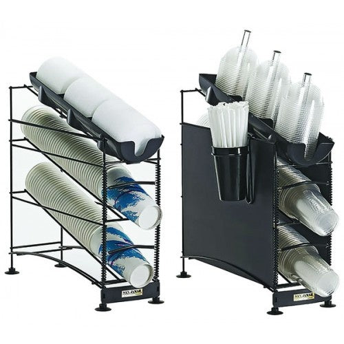 San Jamar | C8504WFD | Wireworks Cup Dispenser and Lid Organiser - 3 cup Mattys