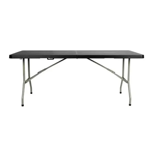 EDLP - Bolero Centre Folding Black Table - 6ft Long CB518 Mattys