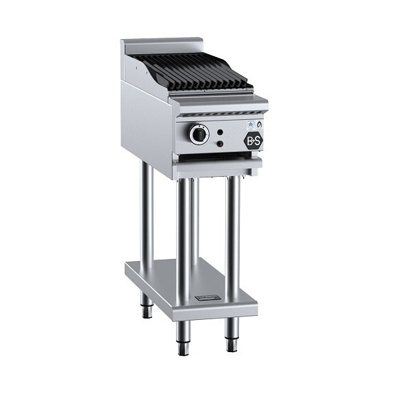 B+S Black CBR-3 Gas Char Broiler 300mm on Leg Stand Mattys