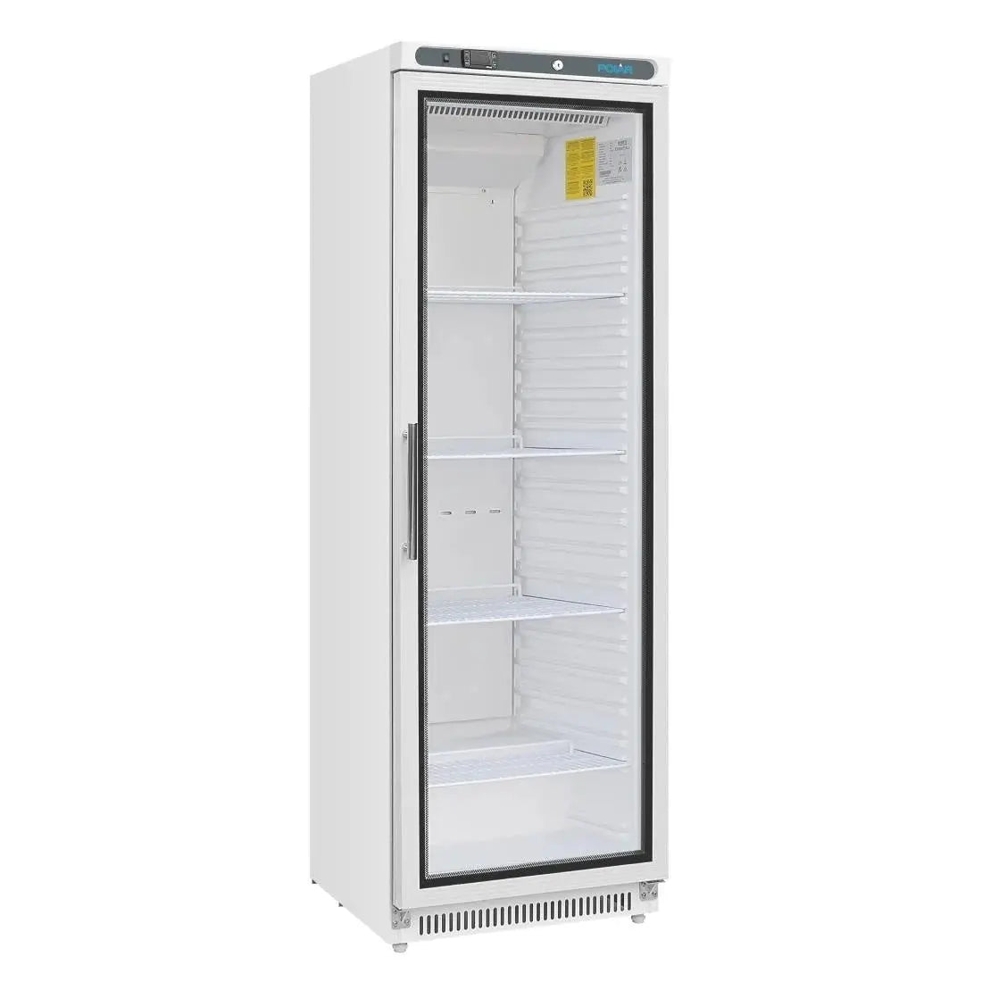 Polar C-Series Upright Display Fridge White 400Ltr CD087-A Mattys