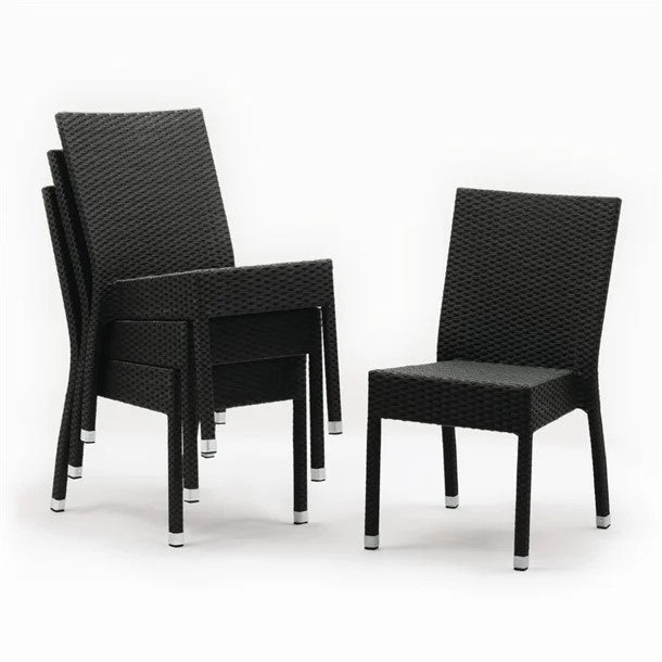 Bolero Wicker Side Chair Charcoal (Pack 4) CF159 Mattys