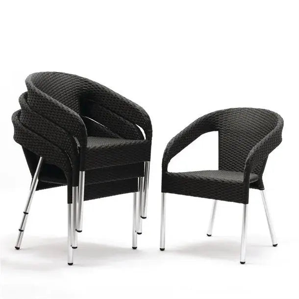 Furniture Bolero Wicker Wraparound Bistro Chair (Pack 4) - CG223 Mattys