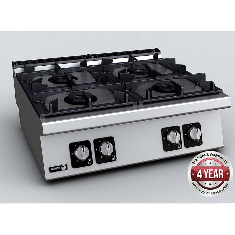 F.E.D. C-G740H Fagor Kore 700 Series Bench Top 4 Gas Burners Mattys