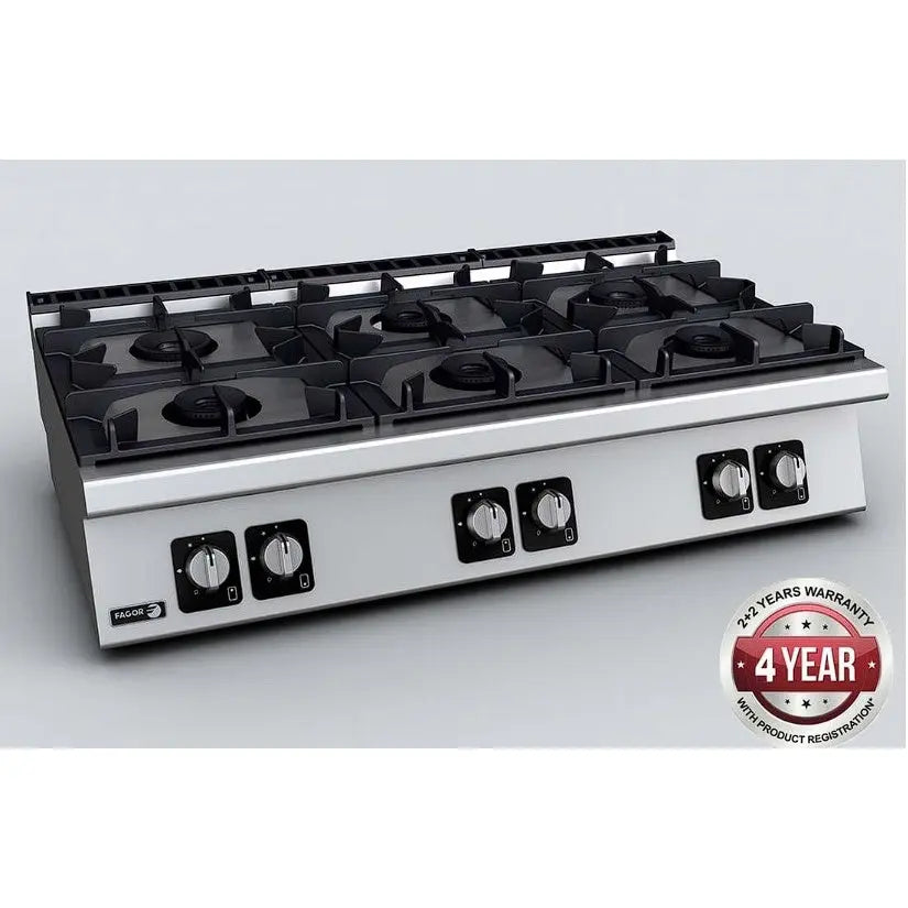 Cook Tops F.E.D. Fagor Kore 700 Series Bench 6 Gas Burners CG760H Mattys