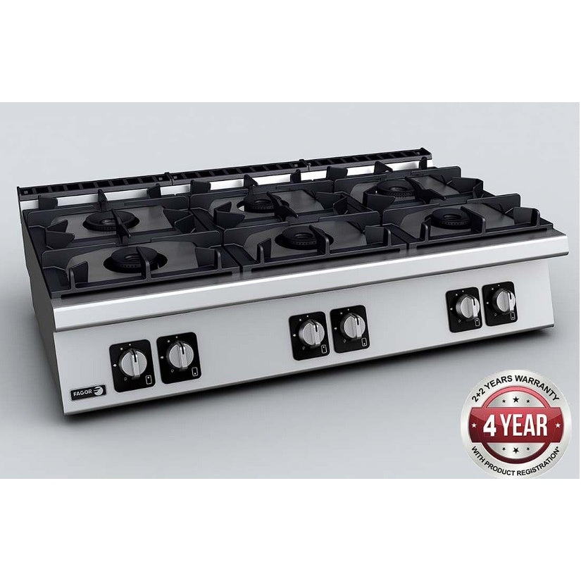 F.E.D. C-G760H Fagor Kore 700 Series Bench Top 6 Gas Burners Mattys