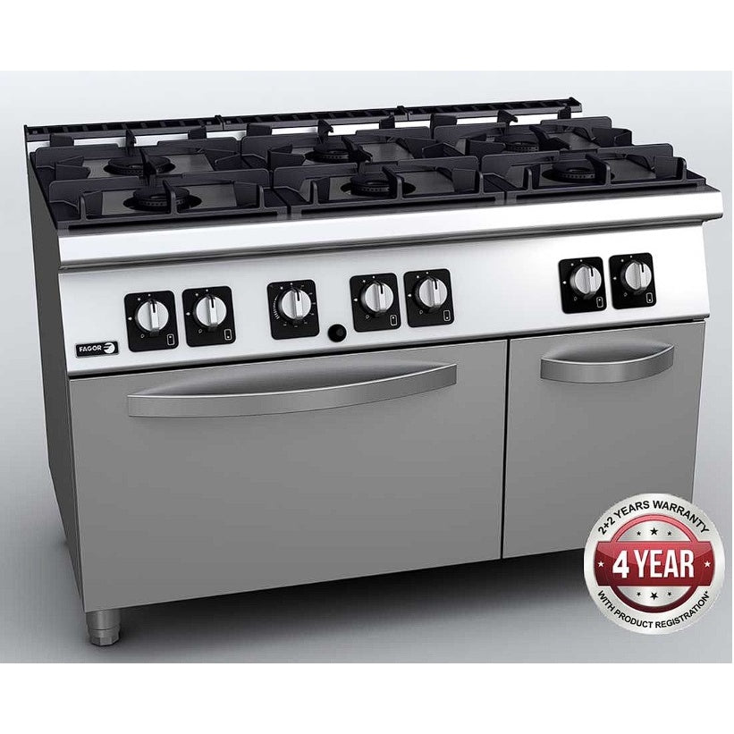 F.E.D. C-G761H FAGOR 6 Burner Gas Range with Gas Oven Mattys
