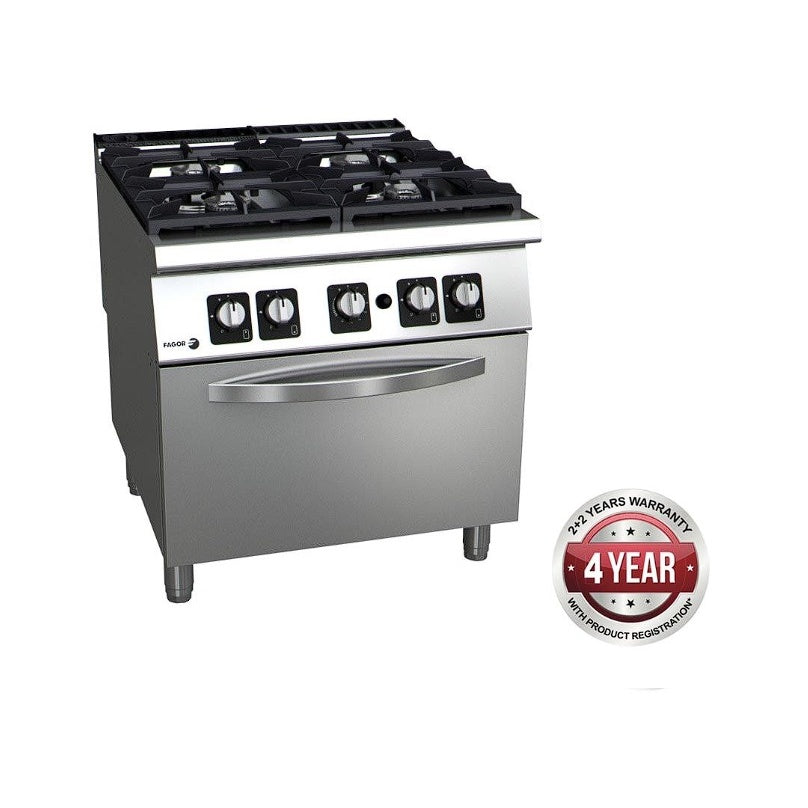 F.E.D. C-G941H Fagor 900 Series Gas 4 Burner with Gas Oven Mattys