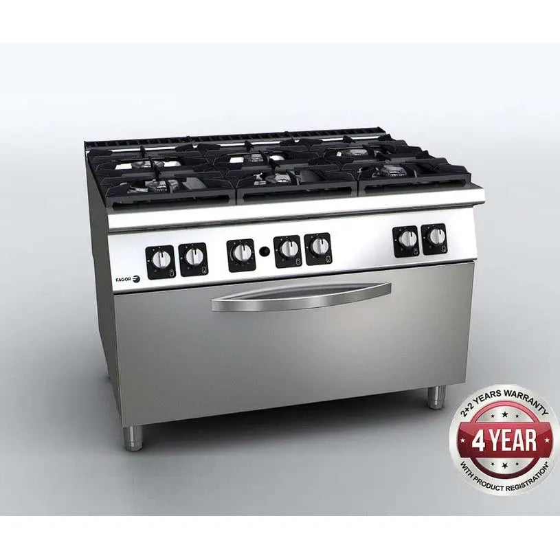 Cook Tops F.E.D. Fagor Kore 900 Series Gas 6 Burner with Gas Oven - C-G961OPH Mattys