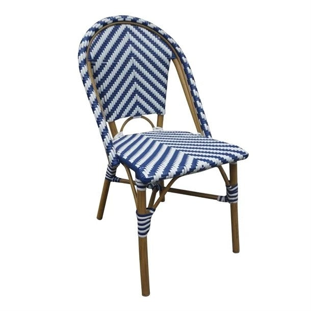 Bolero Parisian Style Wicker Side Chair Blue (Box 2) CH110 Mattys