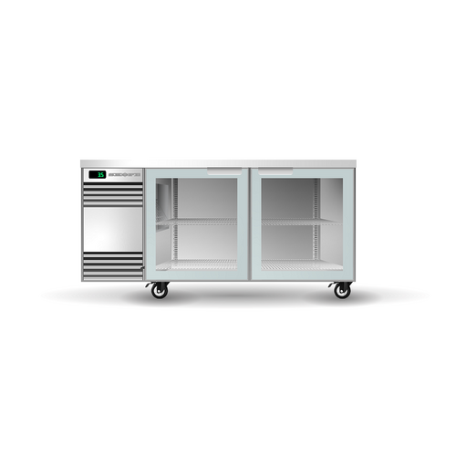 SKOPE BackBar 2 Heated Glass Swing Door CounterLine Fridge CL.2.GSW.T-W - White SKOPE