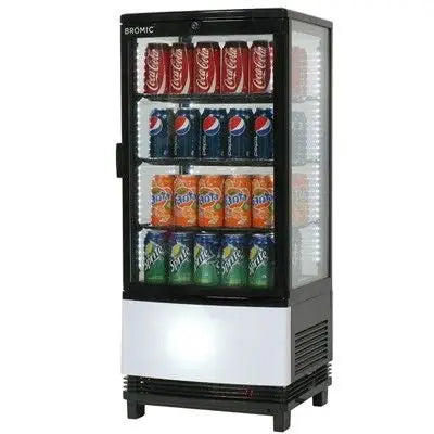 Bromic CT0080G4BC Black Countertop Beverage Chiller Curved Glass - 80 Litre Mattys
