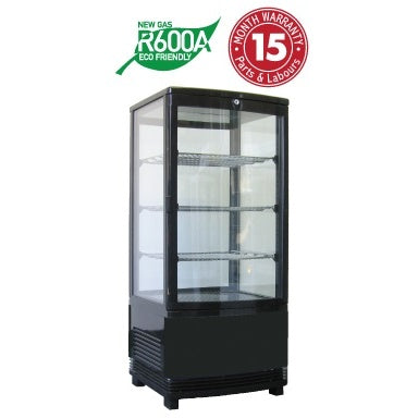 EXQUISITE CTD78 Black/White Counter Display Fridge - 86 Litres Mattys