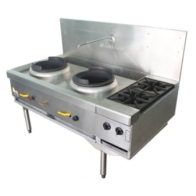 Goldstein Air Cooled Gas Wok Double with Side Burners - CWA2B2 Mattys