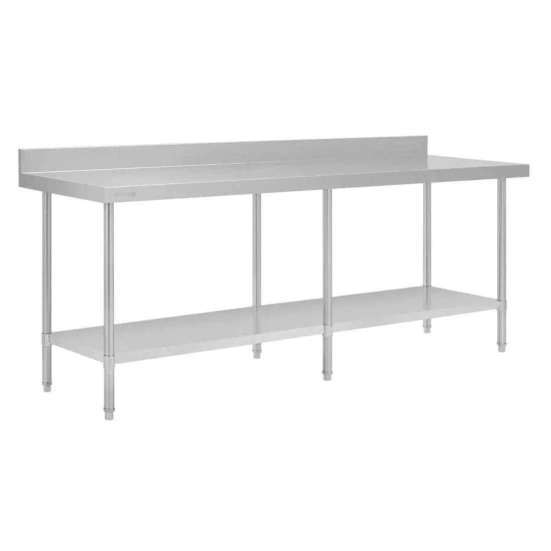 Vogue Premium Stainless Steel Table with Splashback 2400mm DA343 Mattys