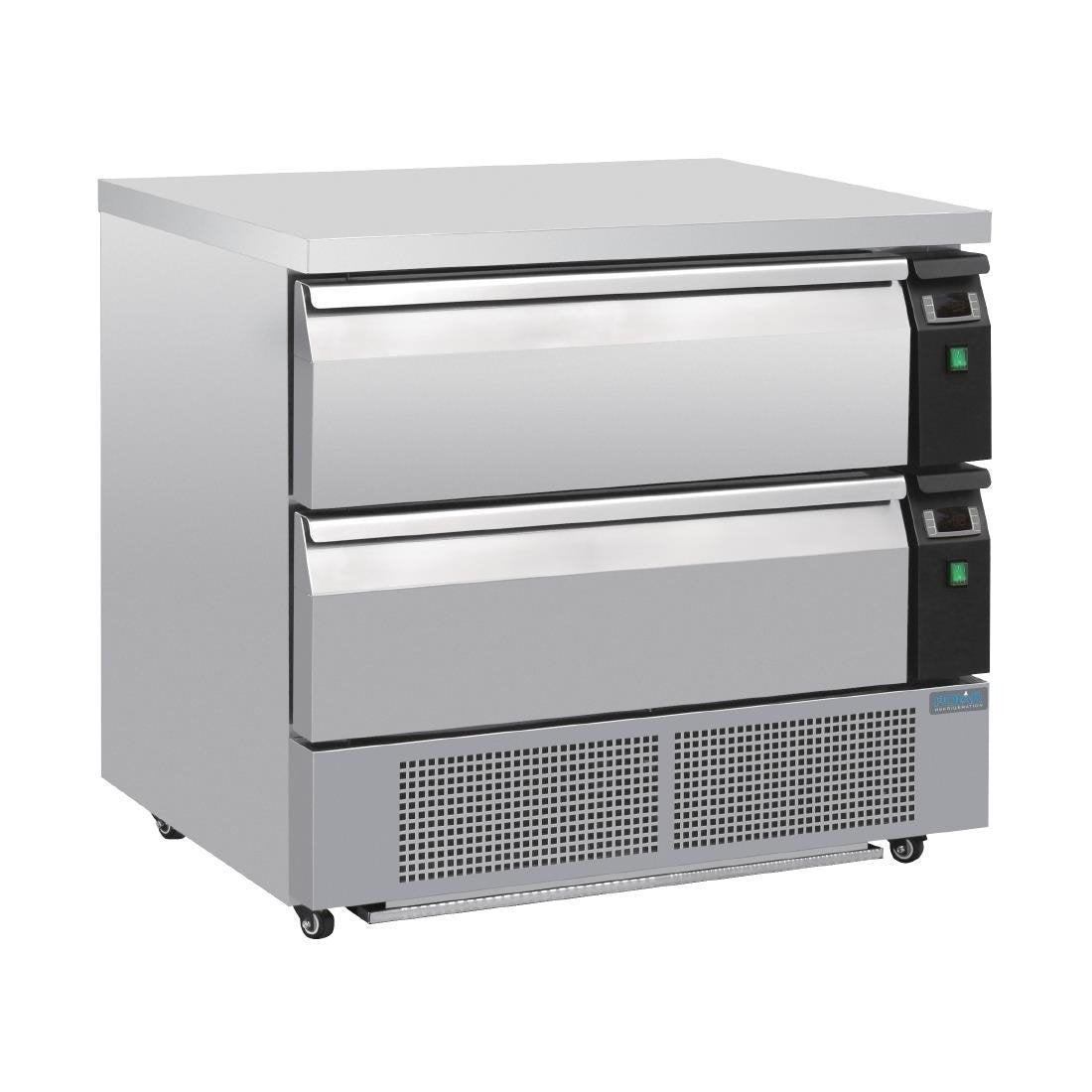 Polar U-Series 2 Drawer Counter Fridge Freezer 4xGN DA996-A Mattys