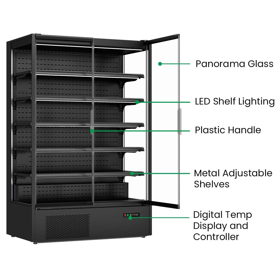 Thermaster Supermarket Panorama 2 Door Chiller Display - DC-125B Thermaster