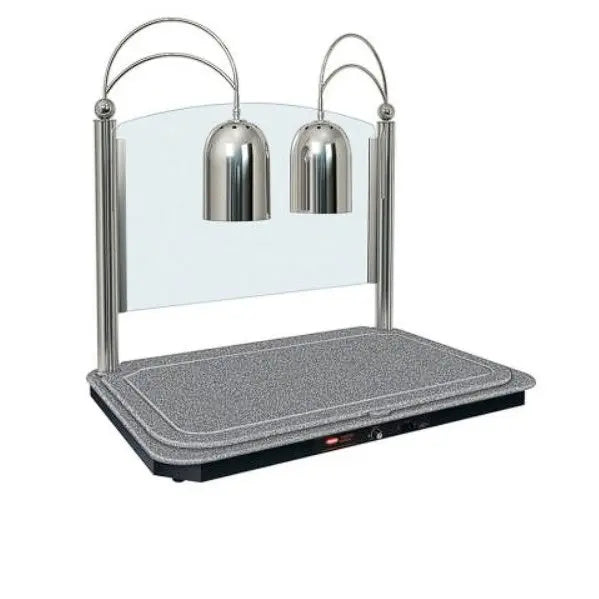 Food Displays Hatco Glo-Ray Decorative Glo Ray Carving Station - Dual Overhead Lights - DCSB400-3624-2-GGBN Mattys