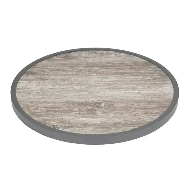 Furniture Bolero Fibre Glass Round Table Wood Effect 580mm - DL486 Mattys
