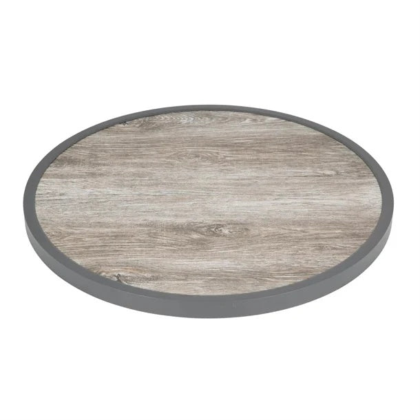 Bolero Fibre Glass Round Table Top Wood Effect 580mm DL486 Mattys