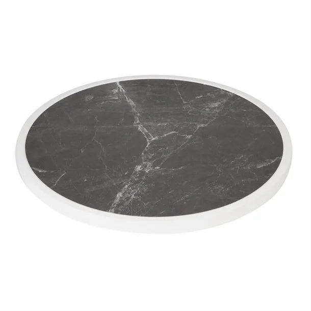 Bolero Fibre Glass Round Table Top Dark Granite Effect 580mm DL487 Mattys