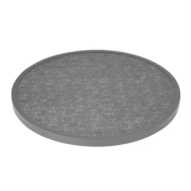 Furniture Bolero Fibre Glass Round Table Brushed Black 580mm - DL489 Mattys