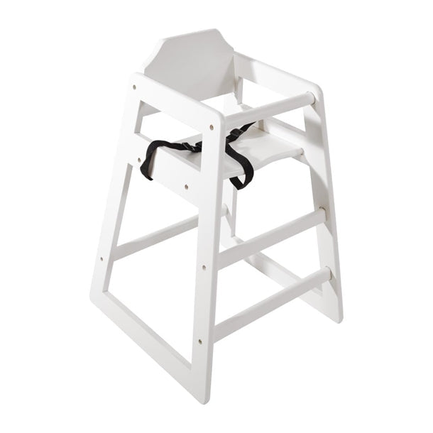 Shelving Bolero Wooden High Chair Antique White Finish - DL833 Bolero
