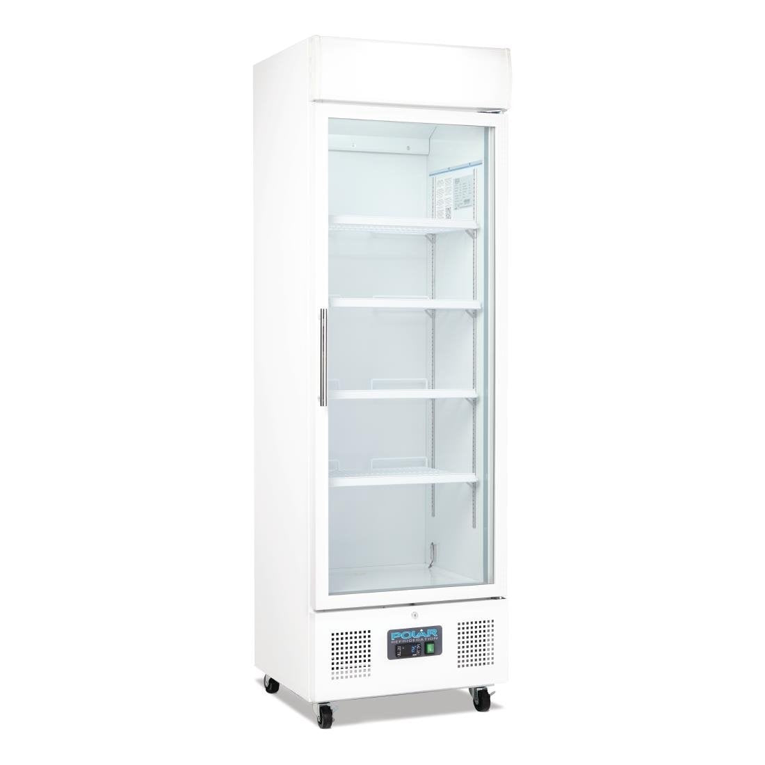Polar G-Series Upright Display Fridge White 350Ltr DM076-A Mattys