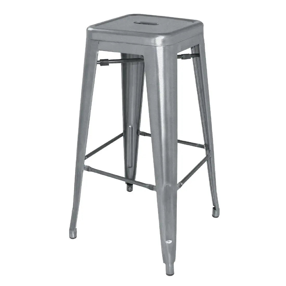 Bar Stools Bolero High Metal Bar Stools Gun Metal Grey (Pack of 4) - DM934 Mattys