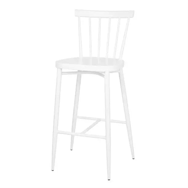 Bar Stools Bolero Windsor Aluminium White High Stools (Pack of 2) - DP719 Mattys